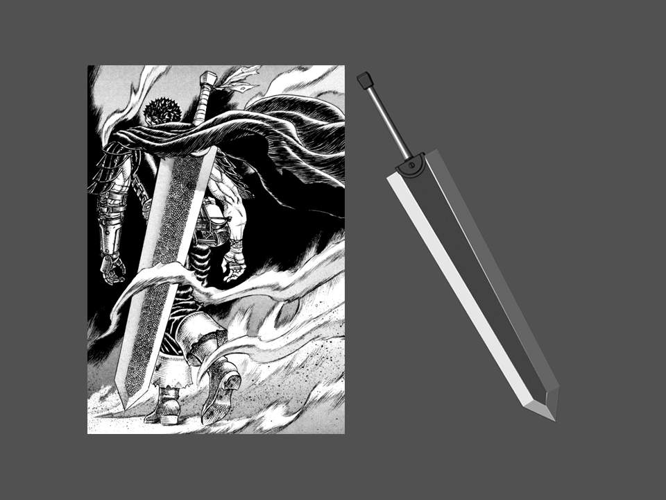 Berserk Guts Dragon Slayer Sword Black