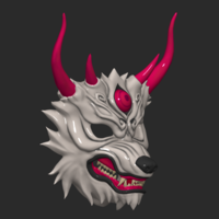 Mask Wolf - Devil Maskmask for cosplay 3D - Thumbnail 1