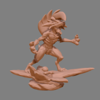 Pokemon Lycanroc Midnight - Fan Art - Figure 3D print model  - Thumbnail 1