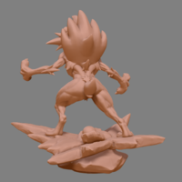 Pokemon Lycanroc Midnight - Fan Art - Figure 3D print model  - Thumbnail 2