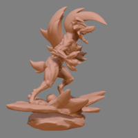 Pokemon Lycanroc Midnight - Fan Art - Figure 3D print model  - Thumbnail 3