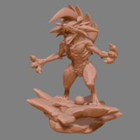 Pokemon Lycanroc Midnight - Fan Art - Figure 3D print model  - Thumbnail 5
