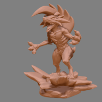 Pokemon Lycanroc Midnight - Fan Art - Figure 3D print model  - Thumbnail 6
