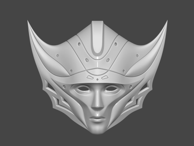Princess Kushana Mask Cosplay 3D print model