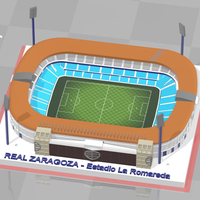 Small Real Zaragoza - La Romareda 3D Printing 254068
