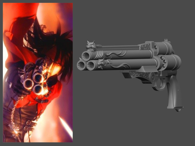 Vincent valentine cerberus gun from Final Fantasy - Fan Art 3D Print 254069