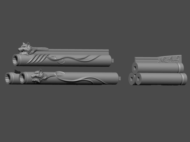 Vincent valentine cerberus gun from Final Fantasy - Fan Art 3D Print 254070
