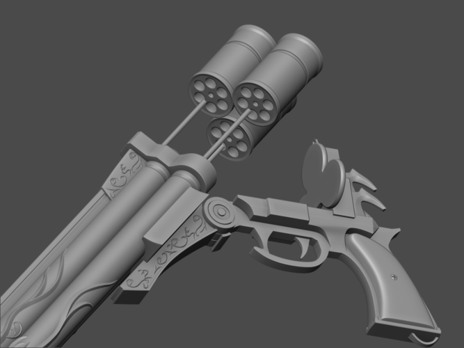 Vincent valentine cerberus gun from Final Fantasy - Fan Art 3D Print 254078