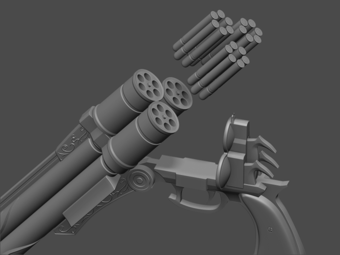 Vincent valentine cerberus gun from Final Fantasy - Fan Art 3D Print 254079