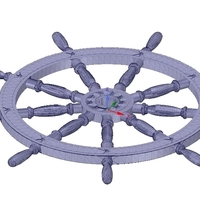 Ships Steering Wheel v03 for 3d-print and cnc - Thumbnail 1