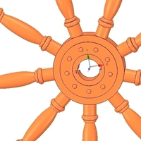 Ships Steering Wheel v03 for 3d-print and cnc - Thumbnail 6