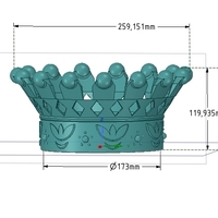 emperor crown of 3d printer for 3d-print and cnc - Thumbnail 1