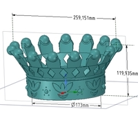 emperor crown of 3d printer for 3d-print and cnc - Thumbnail 2