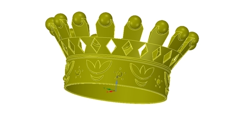 emperor crown of 3d printer for 3d-print and cnc