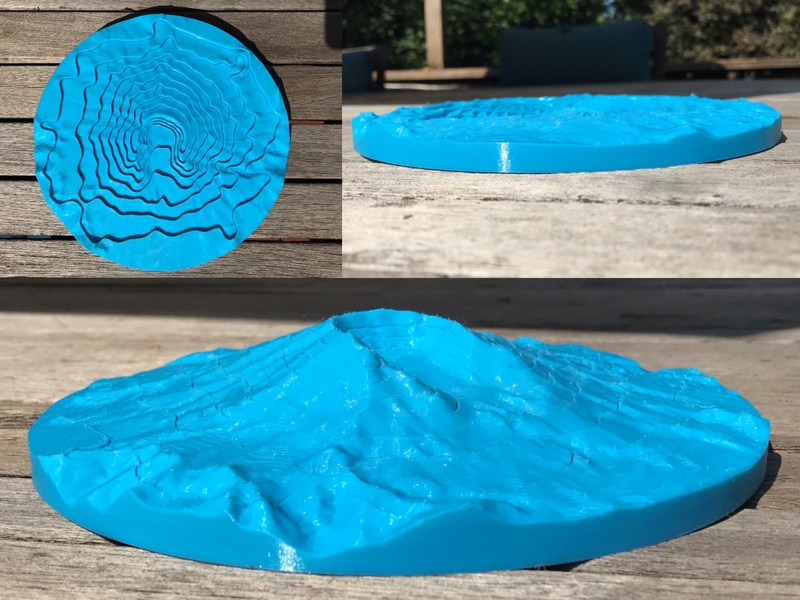 Collapsible Mt. St Helens Model