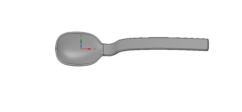 kitchen laboratory spoon for real 3D printing 