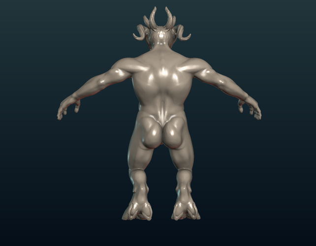 Demon figure 3D Print 254314