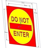 do not enter sign stop parents for real 3D printing  - Thumbnail 1