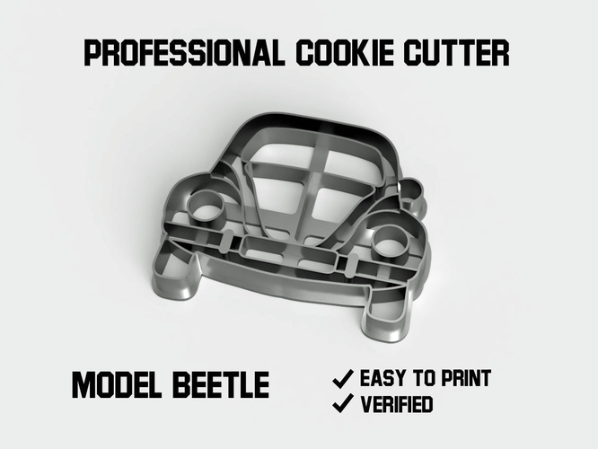 Beetle car cookie cutter 3D Print 254537