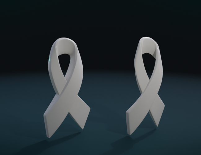 Cancer Ribbon 3D Print 254733