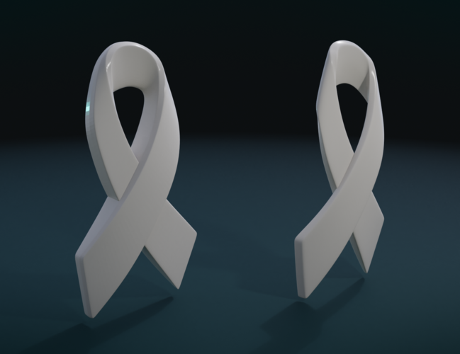 Cancer Ribbon 3D Print 254734