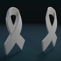 Small Cancer Ribbon 3D Printing 254734