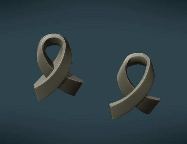 Cancer Ribbon 3D Print 254740