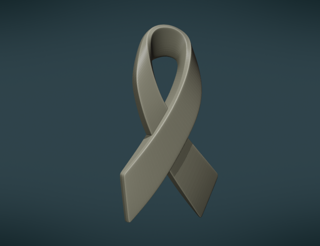 Cancer Ribbon 3D Print 254741