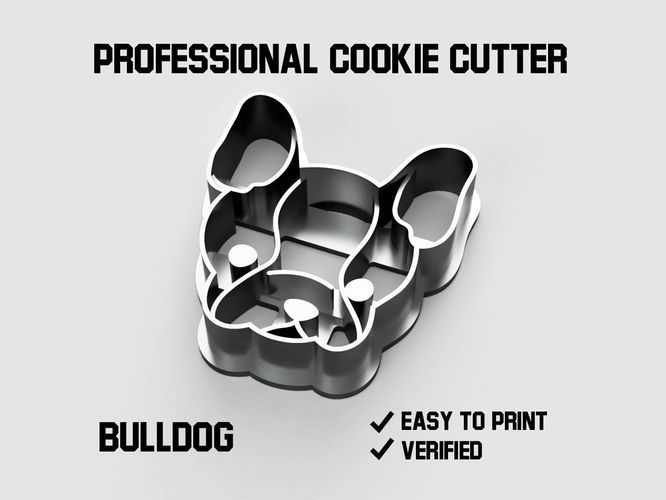Bulldog cookie cutter 3D Print 254745