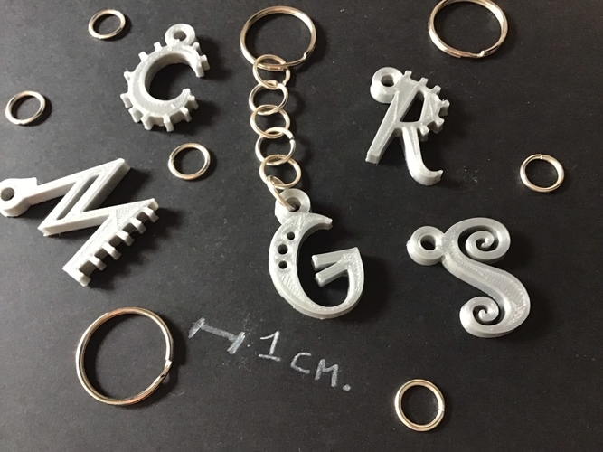 3d letters for keychain and more