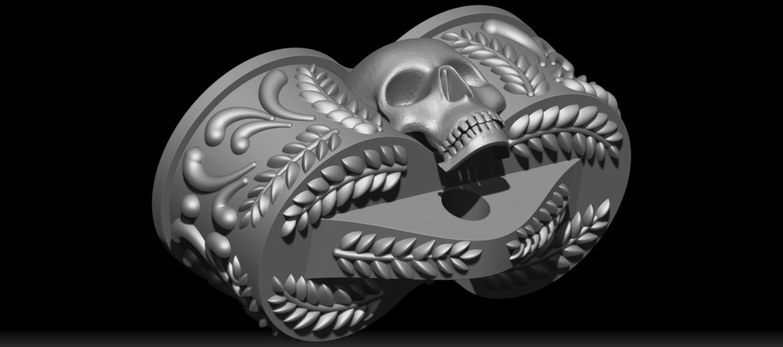 skull bracelet 3D Print 254868
