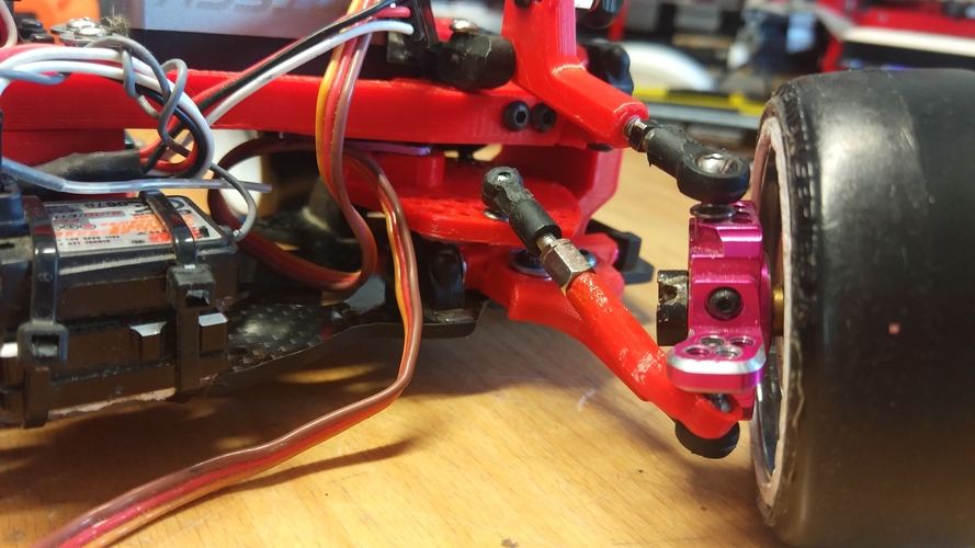 Sakura D4 steering + upper motor mount RWD 3D Print 254939