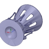 Umbrella floor Holder  for real 3D printing and cnc  - Thumbnail 1