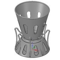 Umbrella floor Holder  for real 3D printing and cnc  - Thumbnail 2