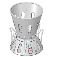 Small Umbrella floor Holder  for real 3D printing and cnc  3D Printing 254979