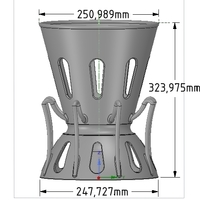 Umbrella floor Holder  for real 3D printing and cnc  - Thumbnail 12