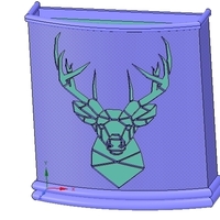 Umbrella wall mount Holder  for real 3D printing and cnc  - Thumbnail 4