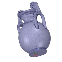 Greek vase amphora cup vessel for 3d-print or cnc - Thumbnail 2