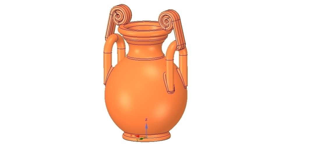 Greek vase amphora cup vessel for 3d-print or cnc 3D Print 255107