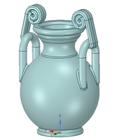 Greek vase amphora cup vessel for 3d-print or cnc - Thumbnail 5
