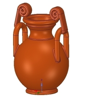 Greek vase amphora cup vessel for 3d-print or cnc - Thumbnail 6