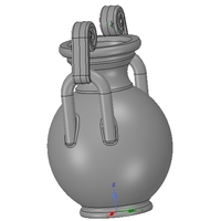 Greek vase amphora cup vessel for 3d-print or cnc - Thumbnail 9