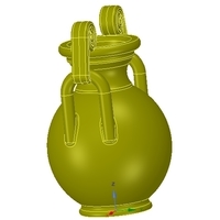 Greek vase amphora cup vessel for 3d-print or cnc - Thumbnail 10