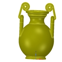 Greek vase amphora cup vessel for 3d-print or cnc - Thumbnail 11