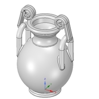 Greek vase amphora cup vessel for 3d-print or cnc - Thumbnail 12