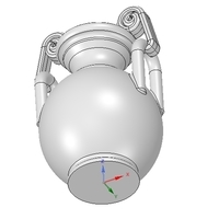 Greek vase amphora cup vessel for 3d-print or cnc - Thumbnail 13