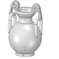Greek vase amphora cup vessel for 3d-print or cnc - Thumbnail 16