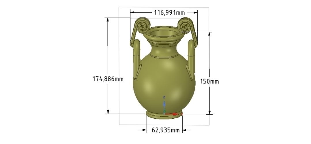 Greek vase amphora cup vessel for 3d-print or cnc 3D Print 255121