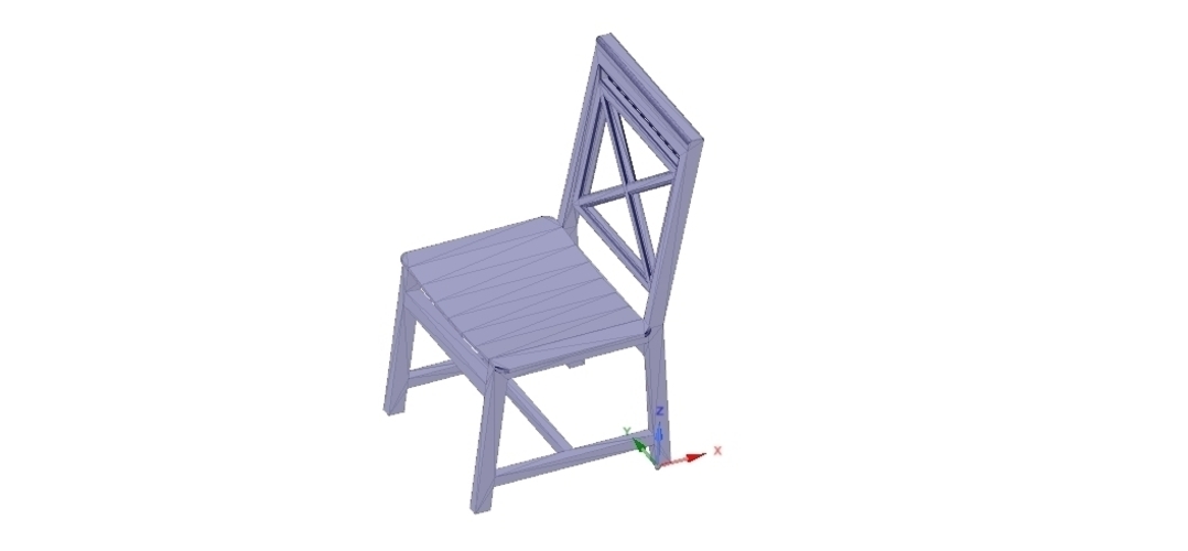 solid wood chair with 12 mm bent plywood seat 3D Print 255178