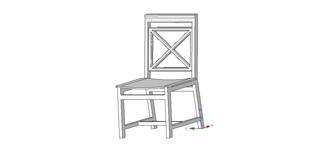 solid wood chair with 12 mm bent plywood seat 3D Print 255183